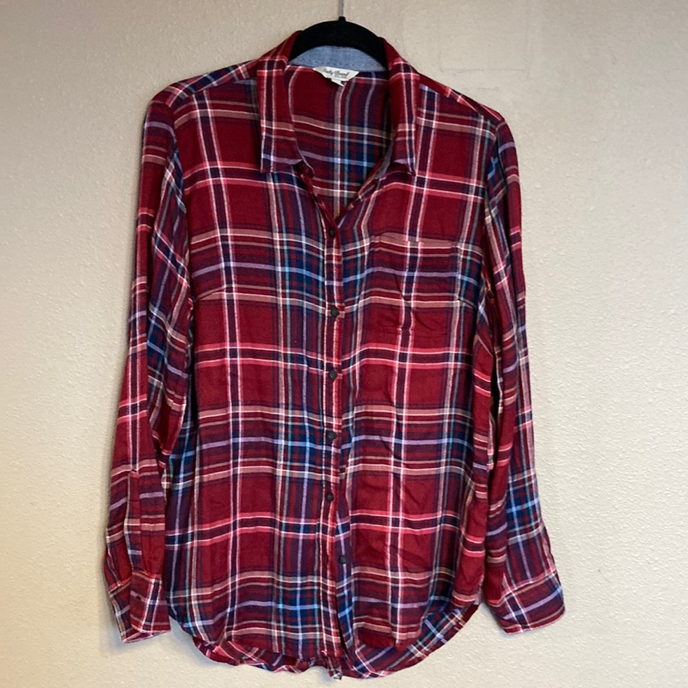 Lucky Brand plaid blouse.  Size M